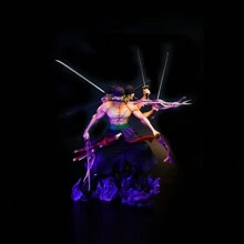 悟空举起纳帕雕像、那美克星传奇 DBZ、挥舞元气弹的克林、海贼王索隆三刀流鬼岛、阿修罗蓝染雕像、动漫人物公仔收藏品 - 手辦 - 查看 11