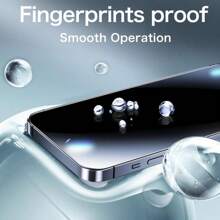 FUNCAT GLOBAL <3PCS>FULL Privacy Screen Protector [4 Sides Privacy]. Screen Film For IPhone 16/15/14/13/12 [LEFT, RIGHT, UP, DOWN], Strong Protection, Anti-Spy, Electroplated Layer, Full Screen Covering (Headset Cover), Fingerprint-Proof. Full Coverage,Easy Install High-Definition Clear,Bubble-Free Anti-Spy Screen Protector Privacy Glass Film Privacy Anti Fingerprint Gift For Birthday/Easter/Presidents Day/Christmas/Family/Friends/Boy/Girlfriend