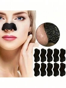 CIOV 200pcs Bamboo Charcoal Nose Strips, Peel Off Blackhead Remover, Minimize Pores, Suitable For All Skin Types (For Wet Use)