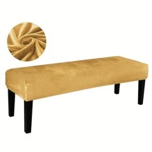 Silver Fox Fur Bench Cover,Rectangular Stretch Square Ottoman Covers Slipcover Rectangle Washable Foot Stool Cover Thick Storage Protector With Elastic Bottom,Stretch Dining Room Bench Slipcovers