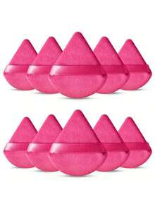10pcs Reusable Soft Fluffy Triangle Makeup Sponges, Suitable For Face, Body, Powder, Wet & Dry Makeup Tools - Multicolor - View 15
