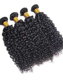 4 bó tóc người Brazil xoăn xoăn kinky 12A chưa qua xử lý Remy tóc người bó tóc dệt bó tóc người Brazil bó tóc người màu đen tự nhiên sợi ngang đôi tóc người mở rộng 8-30 inch - SNatural - Xem 3