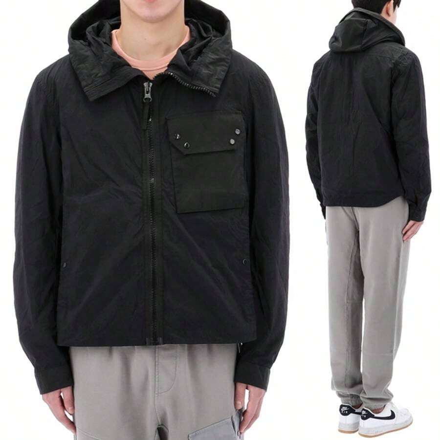 Ten C Pocket Hooded Jacket Black