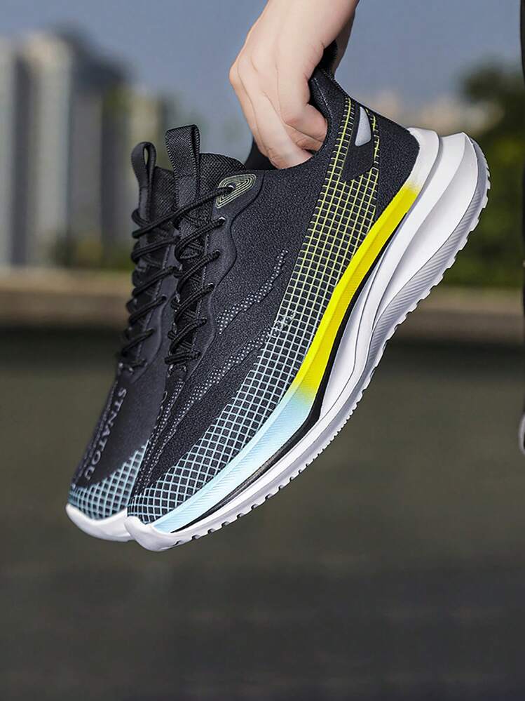 Men s Athletic Shoes Fitness Lightweight Men s Shoes Breathable Mesh Shock Absorbing Soft Bottom Black Running Shoes Men Casual Travel Sneakers SHEIN USA