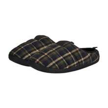 Scuff Flannel Slippers Black Green - Black - View 1