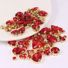 130 peças de strass de cristal de tamanhos variados, garras de vidro costuradas, enfeites de strass com parte traseira plana para artesanato faça você mesmo, roupas, sapatos, vestidos, acessórios de joias