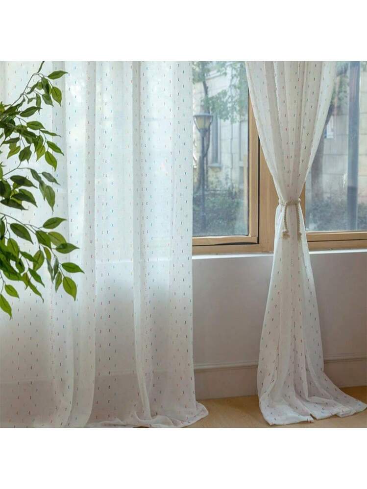 ISAOA Tenda In Tulle Trasparente 150x200 Cm – Pannello Singolo Per Finestra – Soggiorno/Cucina - 2