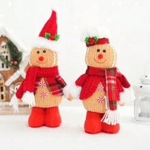 2 búp bê người đàn ông bánh gừng Giáng sinh – Tượng đứng đội mũ đầu bếp bằng vải dùng để trang trí ngày lễ – Đồ trang trí lễ hội cho gia đình, để bàn, cửa sổ – Không cần điện – Thích hợp cho Giáng sinh, Halloween, Năm mới – Trang trí theo phong cách quyến rũ cho nhiều phòng T - Nhiều màu - Xem 9