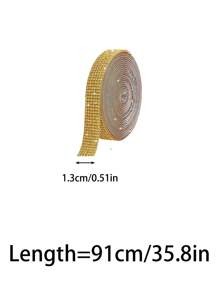 1 buc. Bandă adezivă cu strasuri aurii cu diamante artificiale de 2 mm, decorațiuni DIY pentru meșteșuguri, telefon, mașină