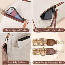 2pcs Women's Large Capacity Tote Bag Purse Set, Fashionable Solid Color Shoulder Bags With Removable Strap, Vintage Leather Hobo Bags, Stylish Artificial Leather Handbags, Perfect For Work, Business, Commute, And College, Ideal Gift For Teen Girls, Women, And Office Workers , Great For Travel, School, Perfect Holiday Gift For Christmas & Thanksgiving