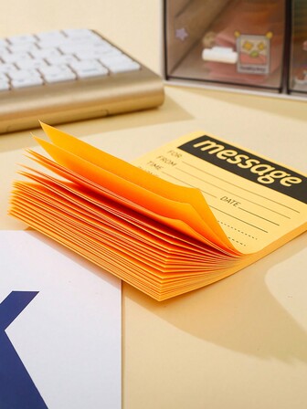 1pc Colorful Minimalist Sticky Notes, Multi-Color Options For To-Do List, Shopping List, Phone Message, Fluorescent Memo Pad, Creative Reusable Notes