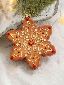 1 pieza Decoración colgante de plástico para el árbol de Navidad con forma de hombre de jengibre, copo de nieve, reno y galleta, adorno navideño para fiesta de Navidad, Halloween, decoración de Halloween