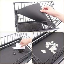 Ablageregal Küchenregal mit 2 Korb Ausziehbar multifunktional zweilagig, Kohlenstoffstahl Regal große Größe 50KG tragend, Aufbewahrung Bad Organizer für Heimat und Büro