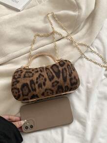 1pc Handbag With Brown Leopard Print, Exquisite And Compact Touch, Comfortable And Soft Space, Abundant Fashion, Simple And Design, Highly Attractive And High Texture, Suitable For Work, Shopping, Playing, Dating, Photography, Matching Clothes, Giving Gifts, Putting Loose Change, Mobile Phone Suitable For Girls To Use - Brown - View 7