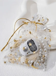 2pcs/Set Muslim Prayer Beads & Tasbih Bracelet Set, Gift Bag Packaging, Handheld Ring Counter