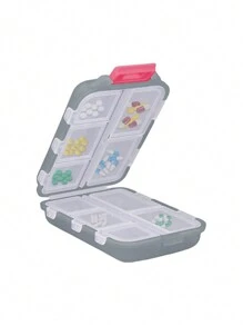 便携式周药盒，小巧口袋药品收纳盒，维生素和鱼油分隔盒 - 彩色 - 查看 13