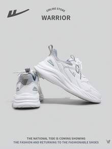 WARRIOR 1 đôi giày chạy bộ buộc dây dành cho nữ, nhẹ, chống sốc, chống trượt, làm bằng da bền, kiểu dáng thường ngày, cổ thấp. - trắng - Xem 5