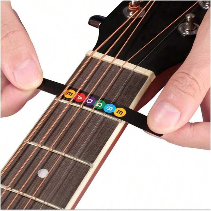 Guitar Fretboard Stickers Decals, Guitar,Black Color Coded Note