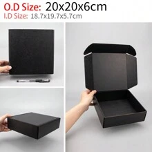 10pcs/Set Corrugated Paper Gift Box, Postal Shipping Box, Courier Packaging Box, Packing Material, Airplane Box, Gift Box, Corrugated Cardboard Box, Delivery Box, Packing Box,Christmas Valentine Day - Black Card-corrugated Paper - View 22