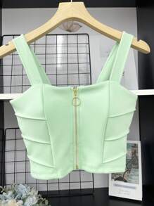 ELLIE Women's Cropped Top With Neoprene Cups - 薄荷綠 - 查看 1