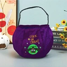 1 件万圣节南瓜袋讨糖袋，恐怖派对节日气氛装扮装饰糖果袋，恐怖南瓜桶，万圣节装饰，万圣节用品，万圣节派对万圣节万圣节装饰万圣节装饰品万圣节家居万圣节派对万圣节袋万圣节派对