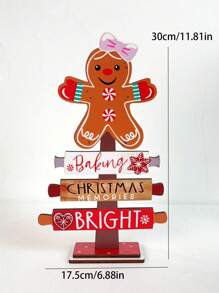 Decoratiuni de Crăciun din turtă dulce, Ornamente de masă pentru brad de Crăciun, Decor din lemn pentru scenă de Crăciun, de Crăciun