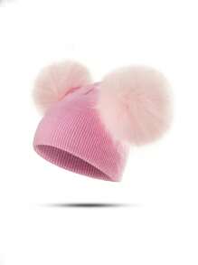3pcs/Set Cute Knit Hat, Neck Warmer And Gloves Suit For Baby Boys & Girls, Suitable For 0-3 Years Old, Perfect For Casual Outdoor
