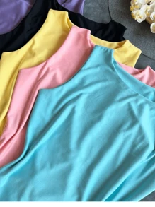 Women's Suplex Tank Top Bodysuit - Màu xanh nhạt - Xem 3