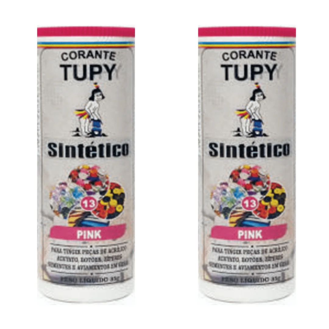 Tupy Synthetic PINK Dye For Dyeing Buttons, Rhinestones, Acrylics, And General Supplies - 2 UNITS - 玫紅色 - 查看 1