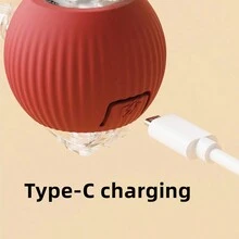 1 quả bóng đồ chơi trêu mèo tự động có thể sạc lại bằng USB, có cấu trúc nhựa bền bỉ để giải trí tương tác, giúp giải tỏa sự nhàm chán và cung cấp đồ chơi điện tử tự động thông minh cho mèo và chó nhỏ - Đỏ - Xem 8