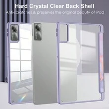 TBTIC 1PC 适用于小米平板 6/6pro 红米平板 10.61 SE 彩色大理石纹透明亚克力平板电脑保护壳 带笔槽防摔保护 - 藏蓝色 - 查看 5