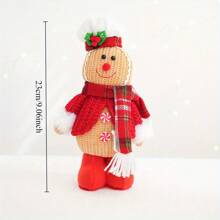 2 búp bê người đàn ông bánh gừng Giáng sinh – Tượng đứng đội mũ đầu bếp bằng vải dùng để trang trí ngày lễ – Đồ trang trí lễ hội cho gia đình, để bàn, cửa sổ – Không cần điện – Thích hợp cho Giáng sinh, Halloween, Năm mới – Trang trí theo phong cách quyến rũ cho nhiều phòng T - Nhiều màu - Xem 3