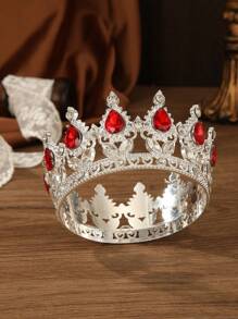 1 Pc/Full Round Baroque Bridal Full Round Tiara Crown, Super Cute Little Tiara,Birthday And Cake Tiara , Photography, Banquet And Floral Decoration, Wedding, Party