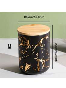 1 件陶瓷咖啡罐，适用于厨房，家用食品储存罐，厨房装饰，可用于谷物、大米、盐、香料，适合户外野餐、派对、礼物、生日 - 彩色 - 查看 23