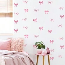 1pc Pink Bow Wall Sticker, Peel And Stick, Pink Bow Heart Decal For DIY Home Decoration, Suitable For Boys And Girls Bedroom, Living Room, Bathroom, Nursery, Cloakroom, Dressing Room, Party Decoration Bathroom Stickers, Stickers, Wall Decal, Vinyl Decal For Home Decorations, Spring Decoration Items Refresh Your Home, Festival Decoration Stickers Gifts Birthday Graduation School Decor School Surprise Dormitory Decor Back To School Room Decor School Supplies