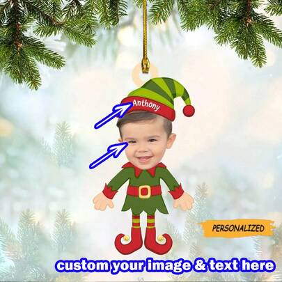 Customized Christmas Ornament - Christmas Decoration - Personalize Your Image And Text, Personalized Christmas Ornament 2025 As Christmas Gift For Family And Friends, Ornament Hanging Decoration, Customized Text, Customized Christmas Ornament, Personalized Christmas Gift, 2025 Personalized Christmas Ornament, Personalized Christmas Gift, Personalized Christmas Photo Ornament, Customized Decoration,Christmas Gift Supplies