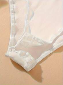 Solid Color Petal Edge Sleeveless Sexy Slim Jumpsuit - trắng - Xem 5