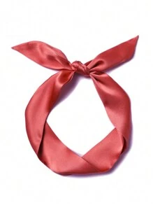 Satin hẹp dài khăn quàng cổ mỏng ruy băng băng đô buộc tóc cổ tay trang trí khăn quàng cổ thắt lưng cho phụ nữ - A - Xem 16