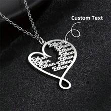 Collar con nombre personalizado Amor eterno Collar con nombre en inglés personalizado para mujer, admite de 1 a 8 letras, regalo familiar