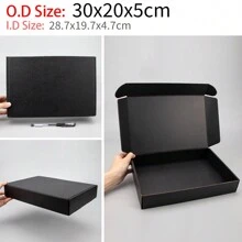 10pcs/Set Corrugated Paper Gift Box, Postal Shipping Box, Courier Packaging Box, Packing Material, Airplane Box, Gift Box, Corrugated Cardboard Box, Delivery Box, Packing Box,Christmas Valentine Day - Black Card-corrugated Paper - View 20