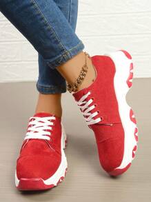 Ladies New Spring And Autumn Large Size Shoes Flat Bottom Leisure Breathable Strap Design Sports Shoes Non-Slip Casual Sports Shoes