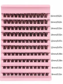 Asiteo DIY Eyelashes 120Pcs Natural Look Soft And Fluffy False Eyelashes D Curl Individual Lashes For Daily Makeup Extension Eyelashes DIY At Home