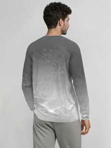 Męska sportowa koszulka z okrągłym dekoltem i długim rękawem, z nadrukiem cyfrowym 3D, wędkarstwem, wędrówkami, bieganiem, treningiem na świeżym powietrzu, wydajnością - Wielokolorowe - Zobacz 2