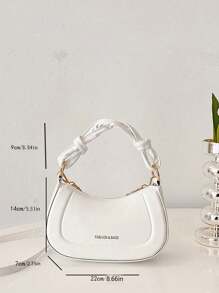 New Fashion Shoulder Bag, Solid Color Crossbody Bag, Korean Style Ins Tote Bag For Winter