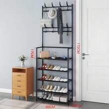 Metal Shoe Rack Clothes Rack Cheap Clothes Furniture - Schwarz - Übersicht 1