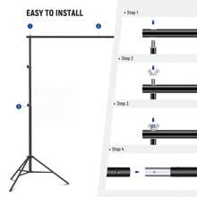 Wedding Backdrop Stand 10x7ft(WxH) Photo Studio Adjustable Metal Background Stand ,Balloon Arch Support Kit With 4 Crossbars, 4 Backdrop Clamps, Parties Wedding Events Decoration