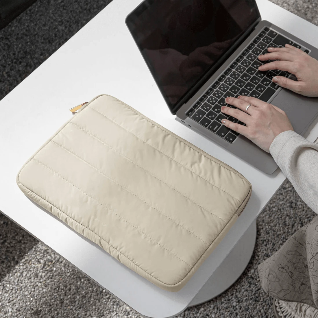 1pc Puffy Laptop Sleeve Cute Tablet Storage Bag Protective 11/13/14/15