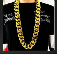 Exaggerated Big Gold Chain Faux Gold Necklace, Personalized Performance Festival Show Prop Accessory, Christmas - Simulation Large Gold Chain - View 7