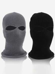 1Pc Motorcycle&Bicycle Riding Windproof Knit Hat Skiing Mask Warm Balaclava Full Face Cover Headwear Unisex Outdoor Sports Cycling Hiking Fishing Hat - Multicolor - View 5