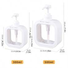 1 件按压式透明分配瓶，用于洗手液、香水、乳液、液体肥皂和沐浴露的空瓶，带泵的旅行装，适用于浴室家居浴室装饰秋季装饰返校 - 彩色 - 查看 3